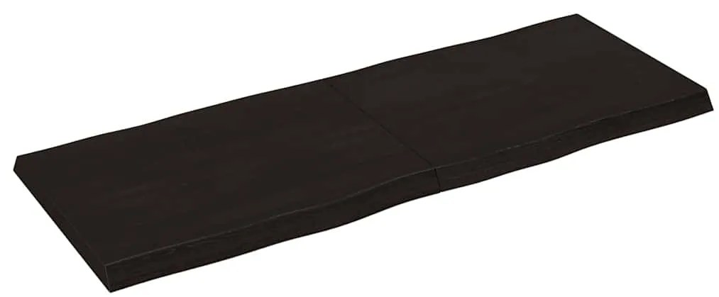 sötétbarna kezelt tömör asztallap 160x60x(2-6) cm