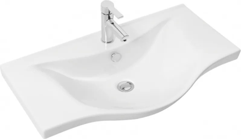 VivaStyle BIANKA 80 lábon álló fürdőszobabútor 3 fiókos Sanovit ALBATROS 10080 mosdóval 79,5 x 46 cm