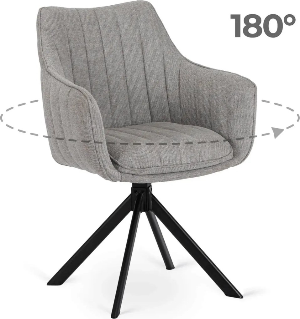 MUMBAI forgó étkezőszék szürke