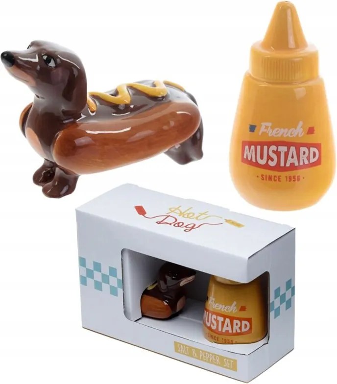 Sószóró Borsszóró Szett Tacskó Hot Dog Elegáns Asztali Dekoráció