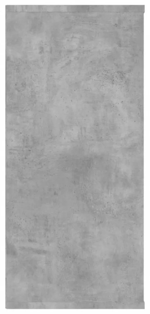 betonszürke szerelt fa könyv-/tálalószekrény 66x30x98 cm