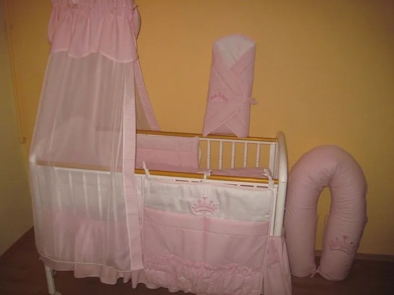 3 részes babaágynemű szett - Én Hercegnőm - bébi méret, 200 cm-es rácsvédővel - AZONNAL VIHETŐ!