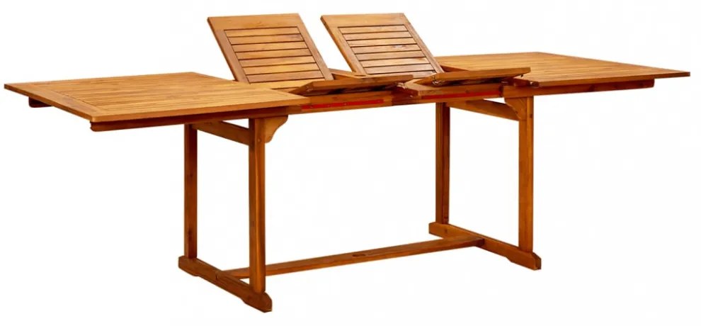 tömör akácfa kerti étkezőasztal (150-200) x 100 x 75 cm