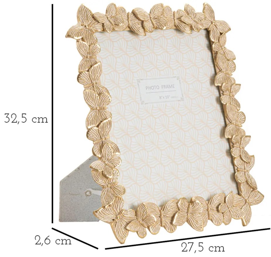 Fényképkeret farfalle glod 27,5x2,6x32,5 (belső kép mérete 20x25)cm