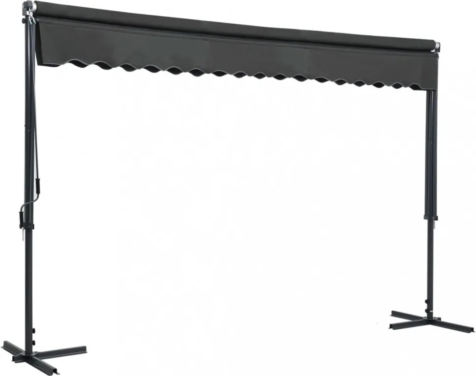 antracitszürke szabadon álló napellenző 400 x 300 cm