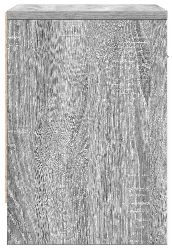 2 db szürke sonoma színű éjjeliszekrény fiókkal 39x28x41 cm