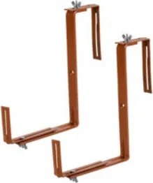 2 db-os virágos erkélyláda tartó szett Parkside akasztó kampó (taupe)