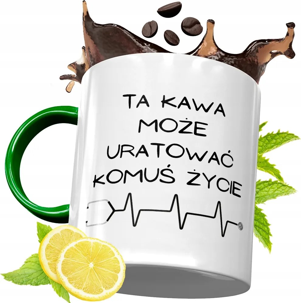 Zöld Bögre Ápolónőnek Tökéletes Ajándék fényképes nyomtatással