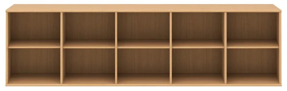 Natúr színű függő könyvespolc tölgyfa dekorral 220x61 cm Mistral – Hammel Furniture