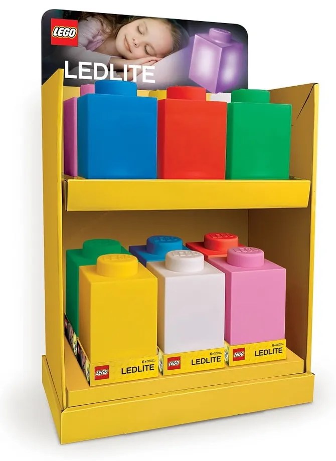 Classic Brick sárga szilikon világító éjjeli lámpa - LEGO®