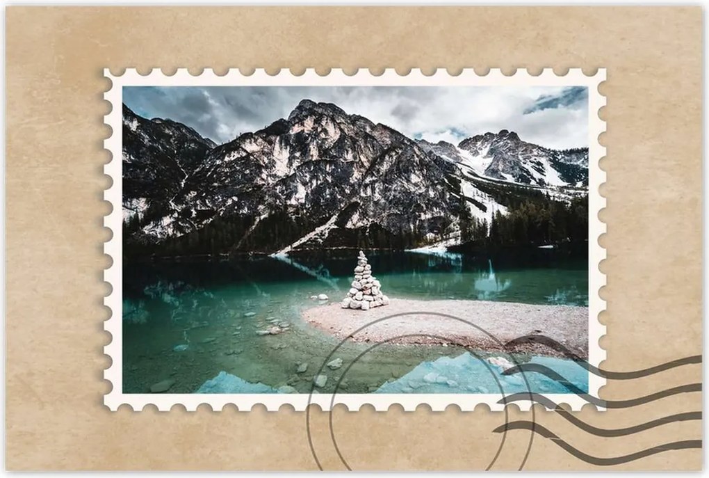 Poszterek 120x80 Hegyi tájkép tóval