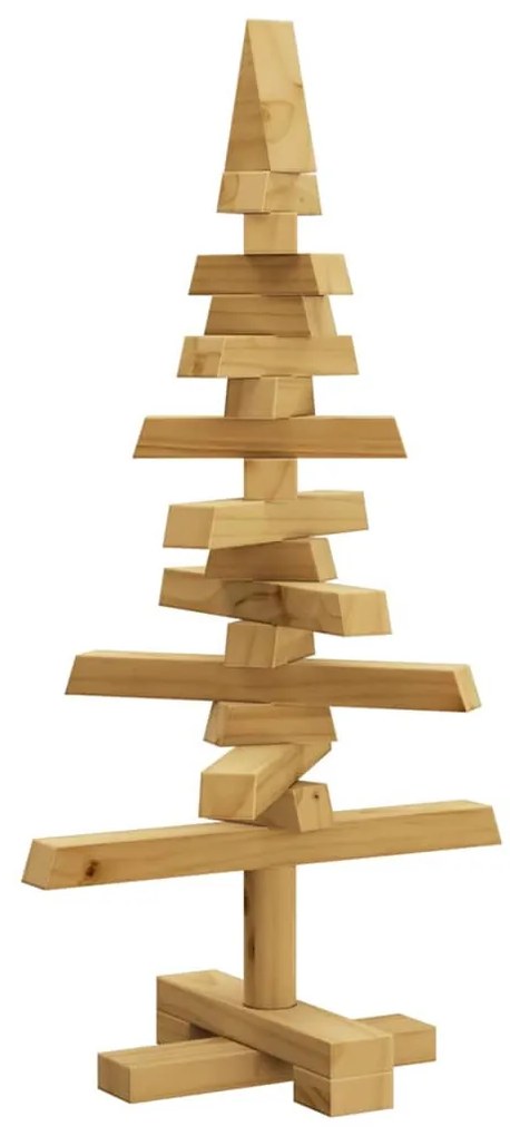 Fából készült Karácsonyfa állvánnyal Barna 60 cm Tömör fenyőfa