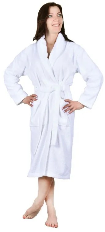 EMI fehér színű női frottír fürdőköpeny, L