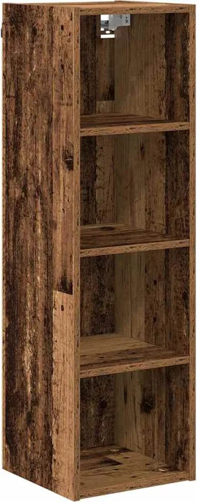 vidaXL Függő szekrény tárolóval Öreg fa 30 x 29,5 x 100 cm Faanyag