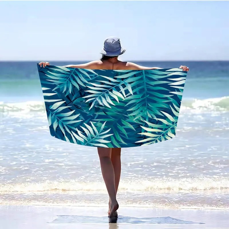 Strandtörölköző BORNEO 100x180 cm sötétkék, 100% mikroszálas