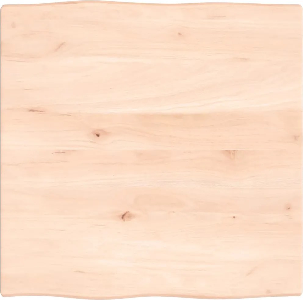 vidaXL asztallap 60x60x2 cm kezeletlen tömörfa tölgyfa élőszegélyes