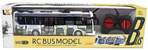 City 1:32 RC Buszmodell Távirányítós Játékautó Gyerekeknek 27Mhz RC játékautó fényfejjel 3.7V Akku Busz