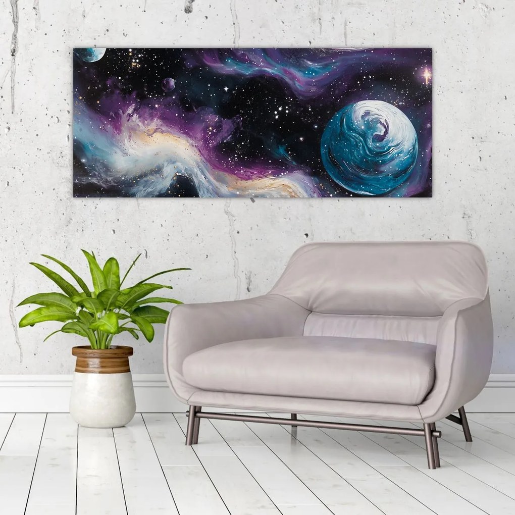 Kép - Festett univerzum (120x50 cm)