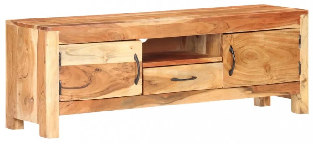 tömör akácfa TV-szekrény 116 x 30 x 40 cm