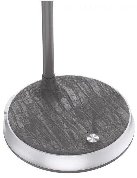 Immax 08972L - FINCH LED asztali lámpa, 9W, 12cm, szürke/krom, dimmelhető