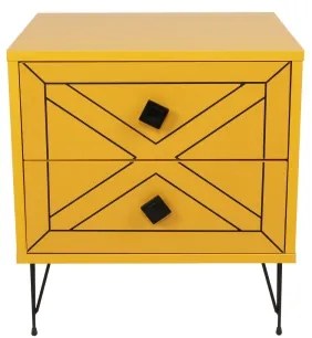 Éjjeliszekrény LUNA 55x50 cm sárga