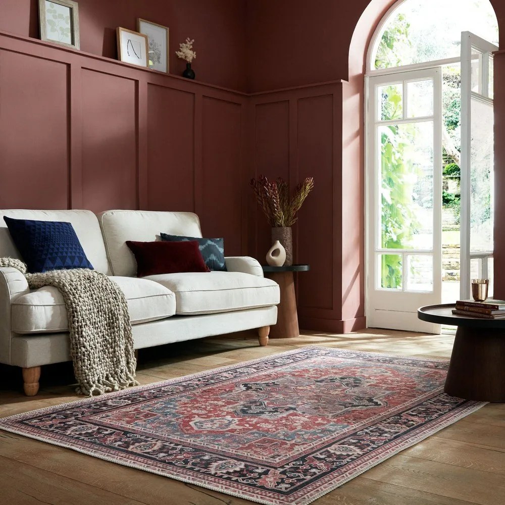 Borvörös mosható szőnyeg újrahasznosított szálkeverékből 200x290 cm Windsor – Flair Rugs