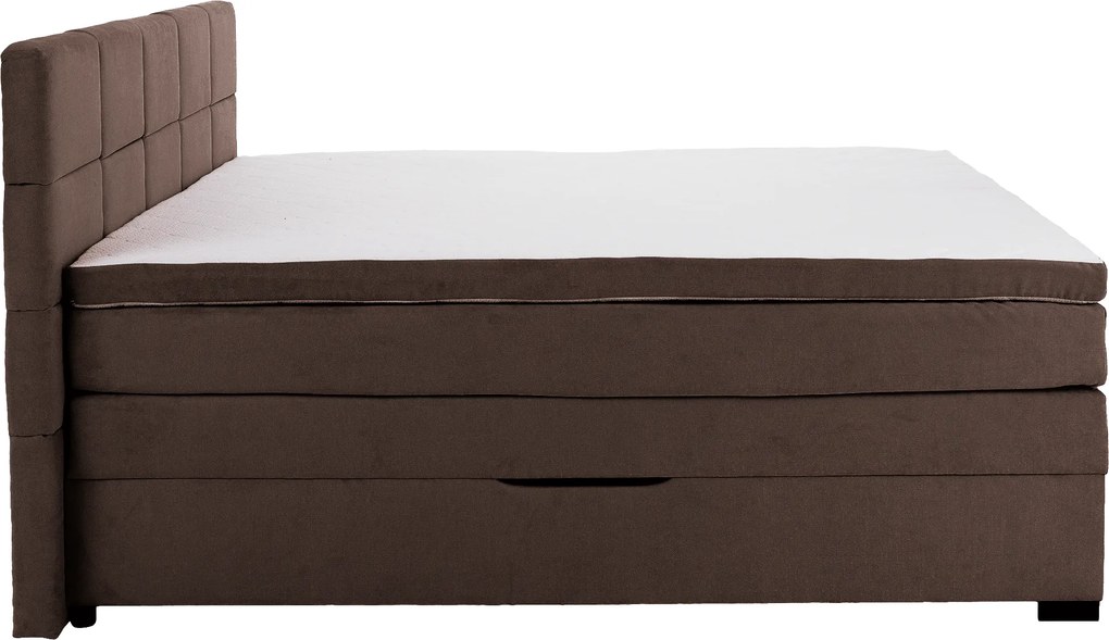 Boxspring ágy, 200x200, barna, APRIL