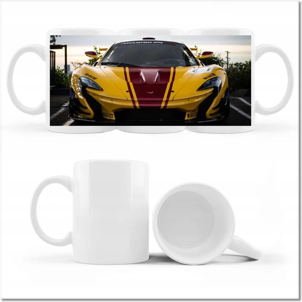 Fényképes bögre Sárga sportautó