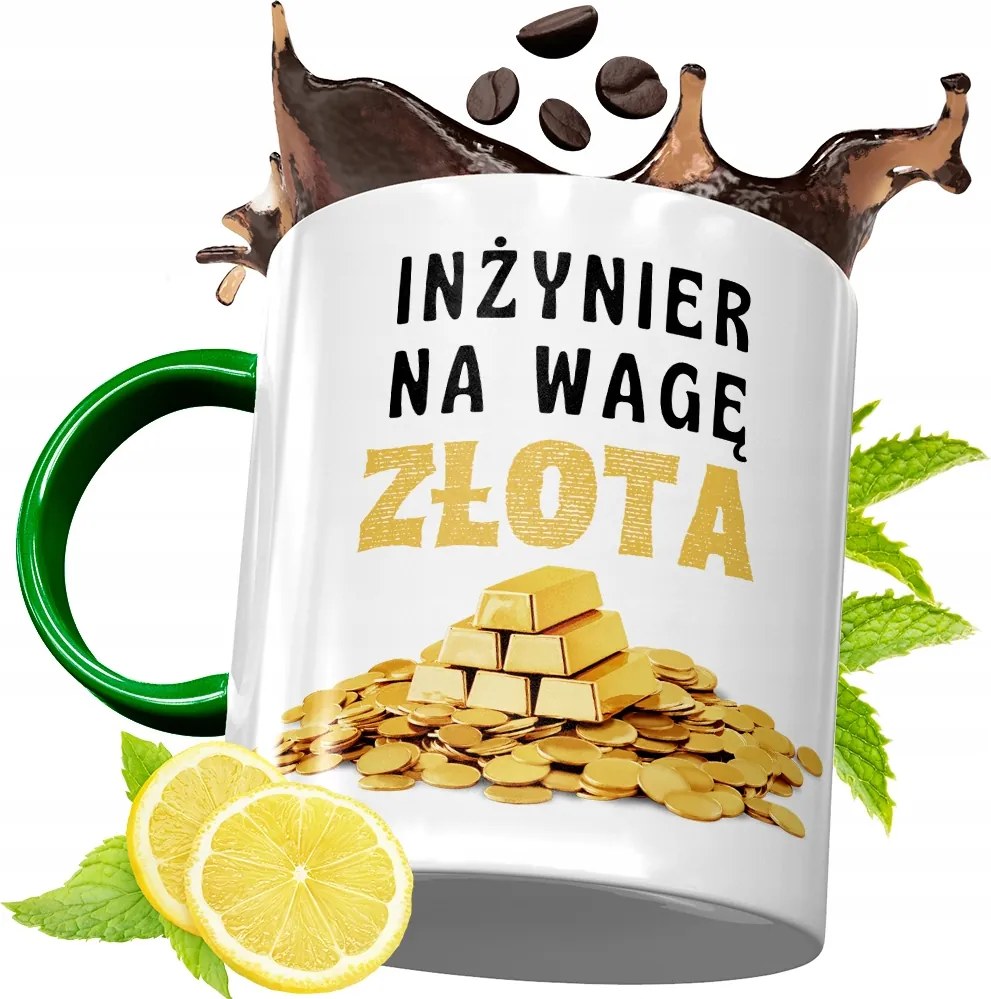 Zöld Bögre Mérnöknek Születésnapra Ajándék fényképes nyomtatással