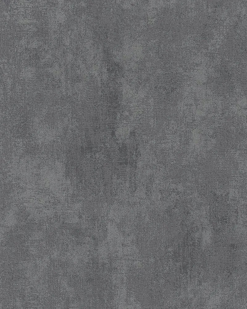 Sötétszürke vinil tapéta fekete csiszolt mintával, beton stílusban
