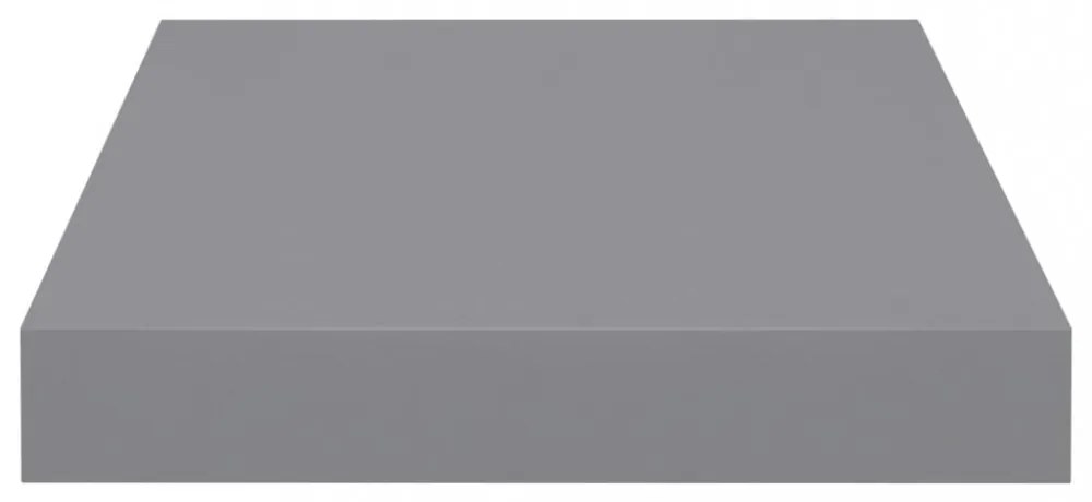 4 db szürke MDF lebegő fali polc 23 x 23,5 x 3,8 cm