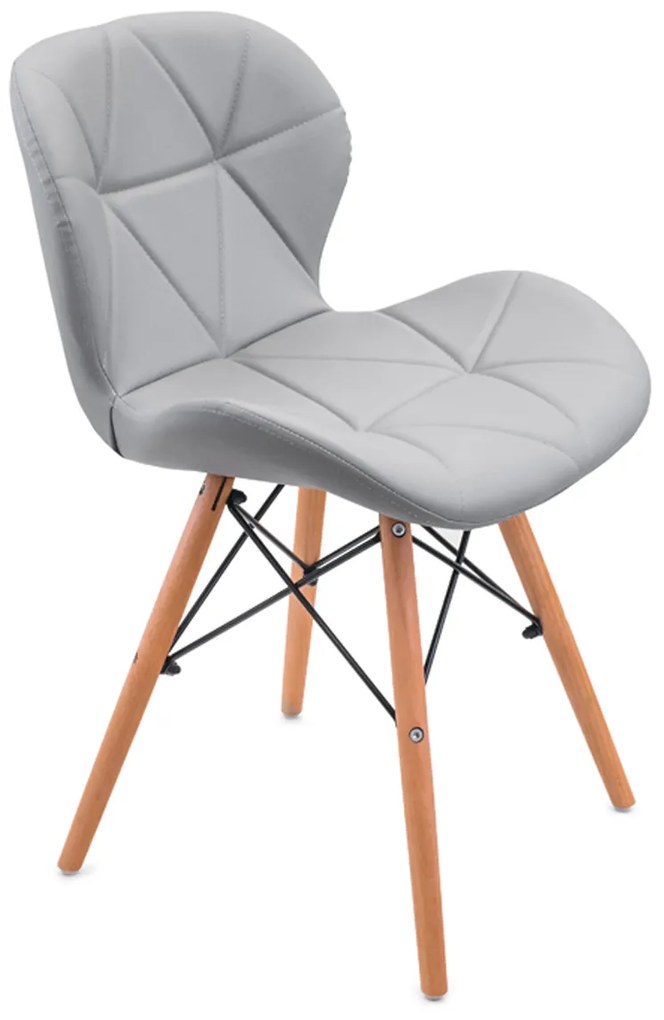 Étkezőszékek 4db bőr Light Grey