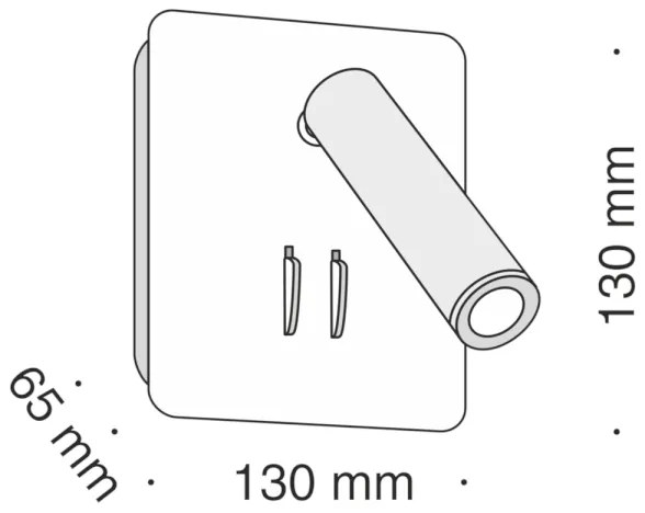 Maytoni C175-WL-01-6W-B - LED Fali spotlámpa IOS LED/9W/230V fekete