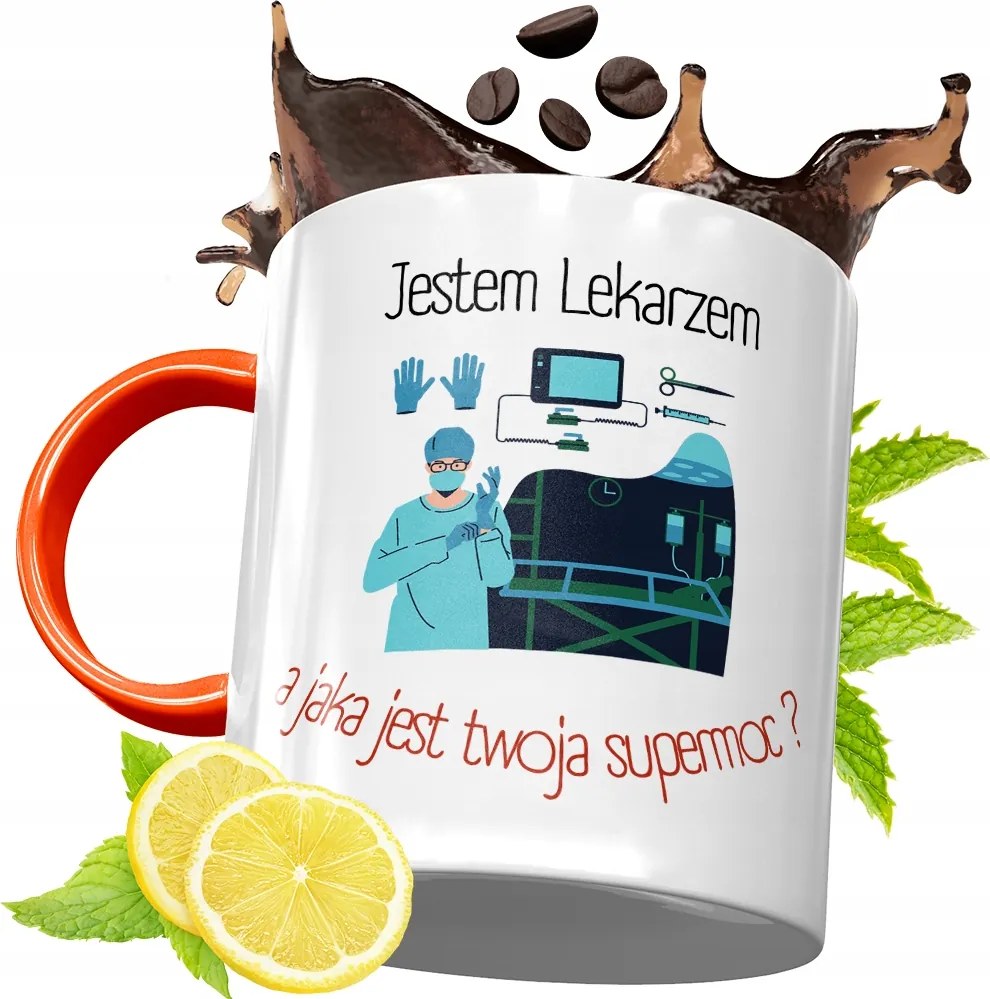 Narancssárga Bögre Doktornak Tökéletes Ajándék fényképes nyomtatással