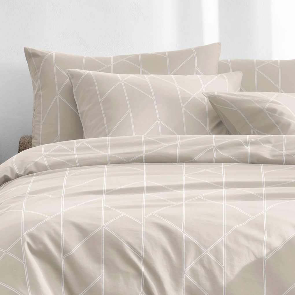 Goldea pamut ágyneműhuzat - geometriai vonalak lattén 140 x 200 és 70 x 90 cm