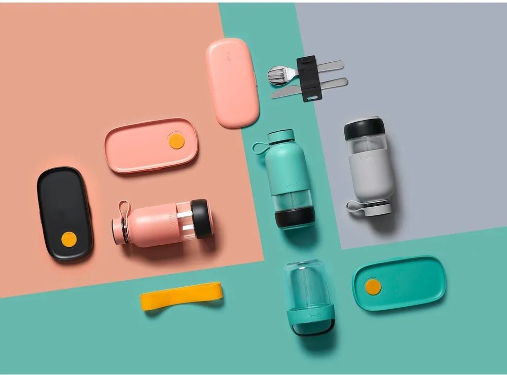 Türkiz üveg utazó ivópalack 500 ml To Go – Lékué