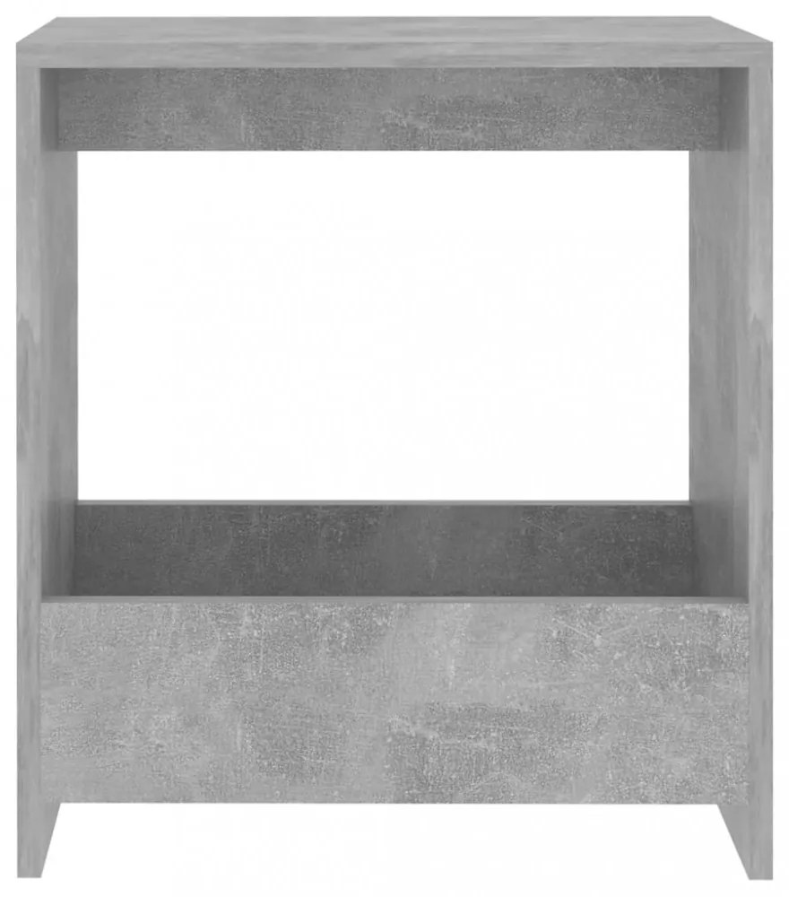 betonszürke forgácslap kisasztal 50 x 26 x 50 cm