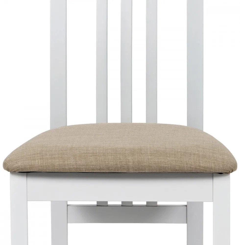 Scaun din lemn masiv de culoare alb Bc-2482