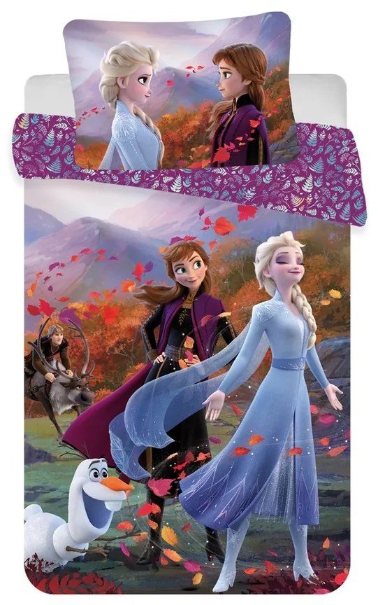 Frozen gyermek pamut ágynemű kiságyba 2 wind baby, 100 x 135 cm, 40 x 60 cm