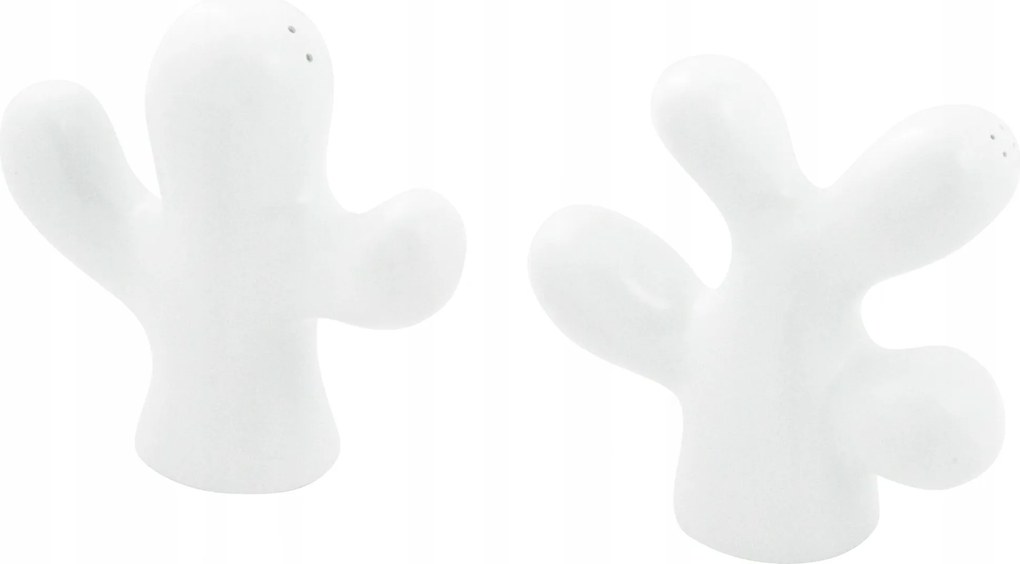 Só- és borsszóró 'Cactus' (pvc), fehér