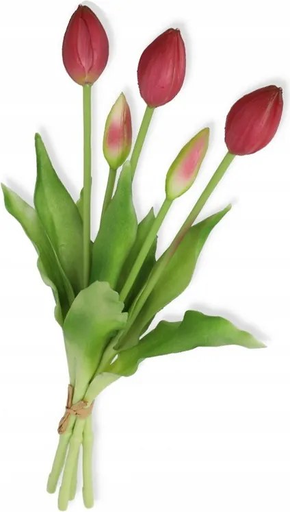 Természetes tapintású tulipánok szilikonok váza művirágok