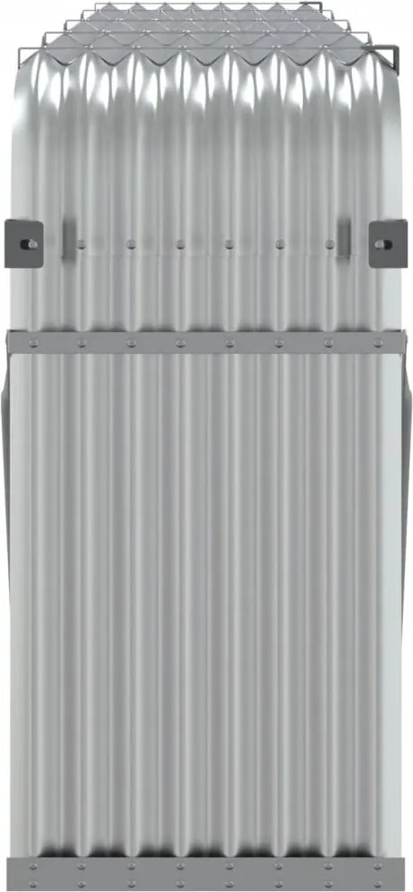 ezüstszínű horganyzott acél rönktartó 300 x 45 x 100 cm