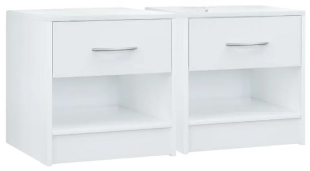 Casaria BIANCA éjjeliszekrény-készlet, 2 db, 41x39x28 cm, fehér