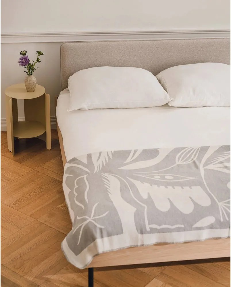 Világosszürke takaró 165x200 cm Lino – noo.ma