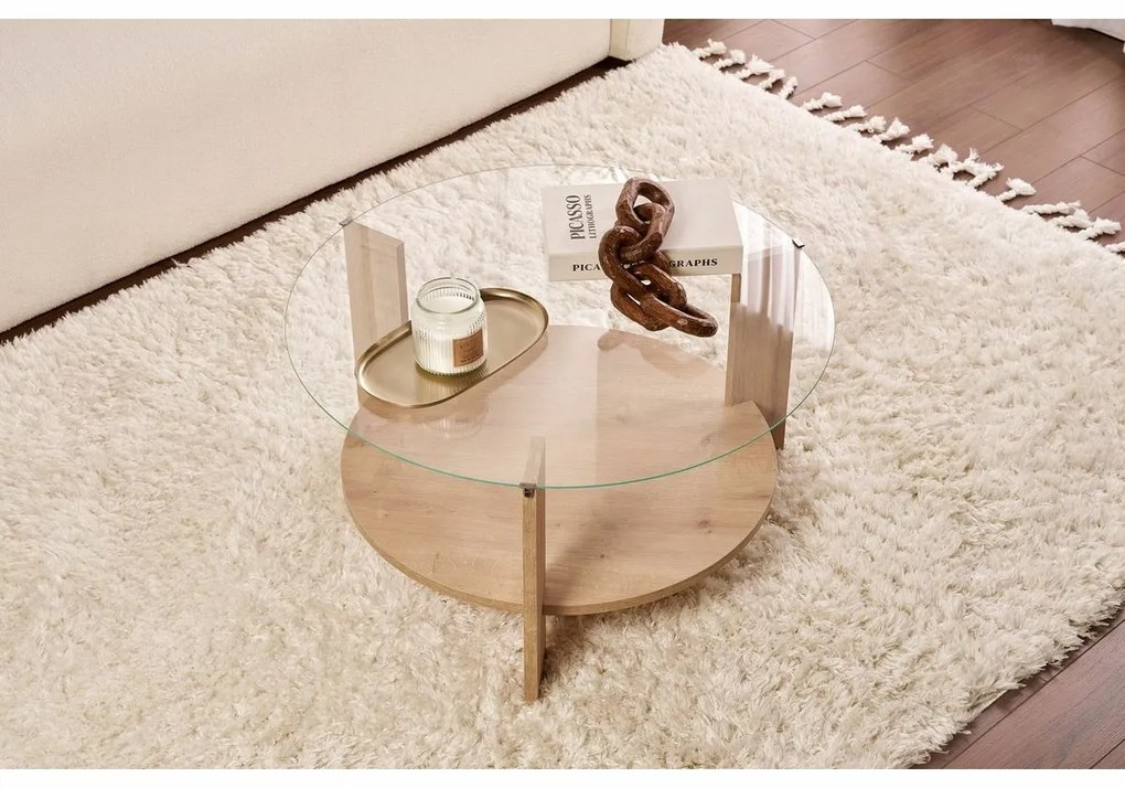 Clara Sapphire Oak dohányzóasztal