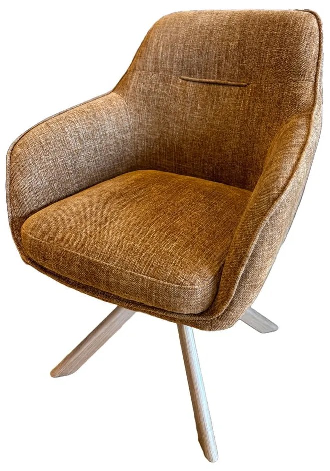 Narancssárga kárpitozott étkezőfotel szett 2 db-os Avola – Unique Furniture