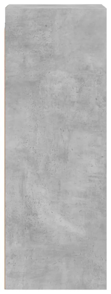 betonszürke faliszekrény üvegajtókkal 35x37x100 cm