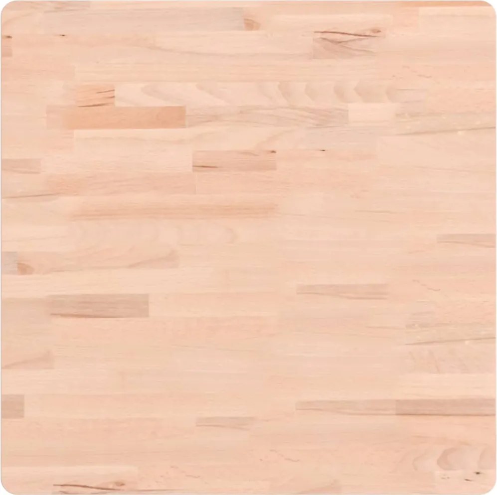 vidaXL tömör bükkfa négyzet alakú asztallap 60 x 60 x 2,5 cm