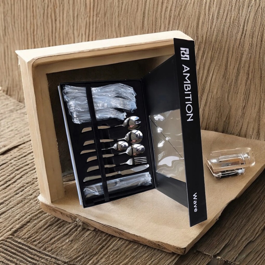 Evőeszköz Készlet Ambition Evőeszközök 83891 Modern Wave 50 részes 12 személyes