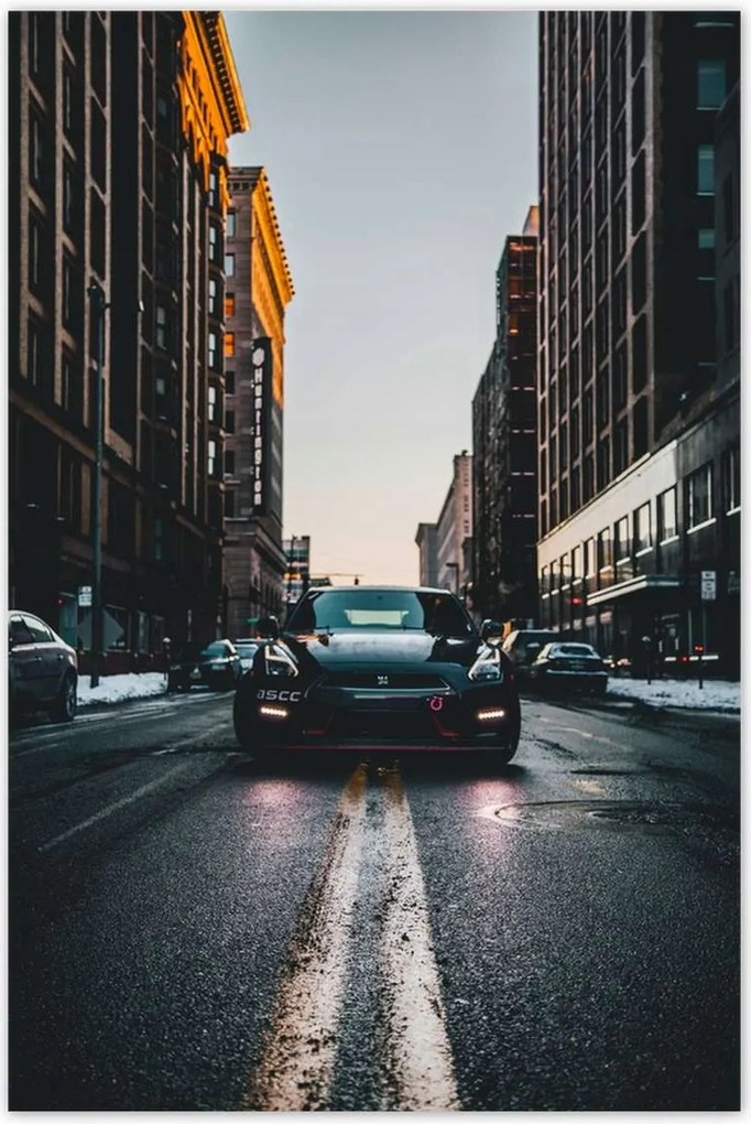 Poszterek 80x120 Fekete Nissan Gtr